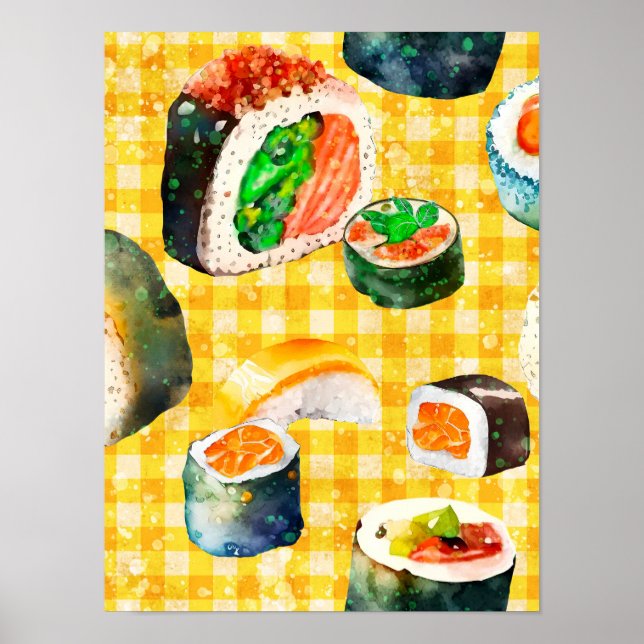 Sushi på min vägg poster (Framsidan)
