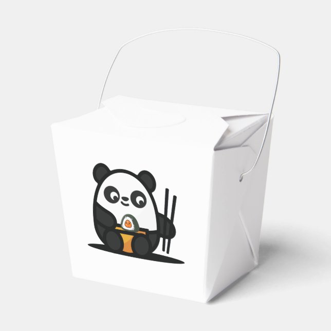 Sushi Panda Papper favoritruta, ta ut 2x2x2.75 Presentaskar (Framsidan Sidan)