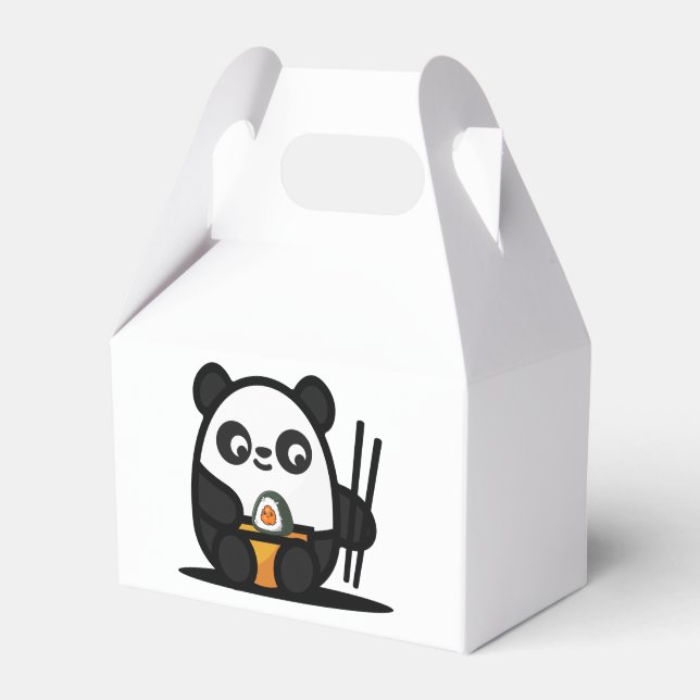 Sushi Panda Papper favoritruta, ta ut 2x2x2.75 Presentaskar (Framsidan Sidan)