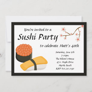 Sushi Party-inbjudan Inbjudningar