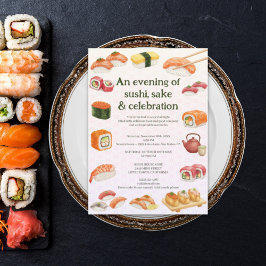 Sushi Party Invitation Inbjudningar