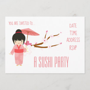 Sushi Party japanska party Inbjudningar