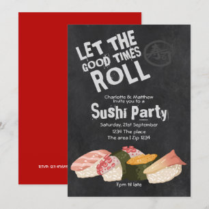 Sushi Party lät Bra Times roll japanska Inbjudningar