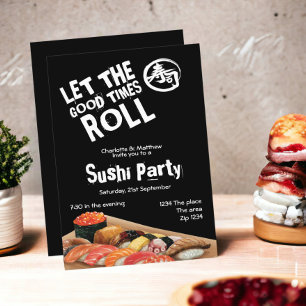 Sushi Party lät Bra Times roll japanska Inbjudningar