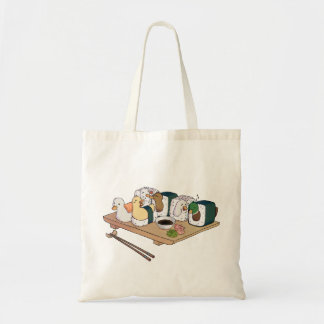 Sushi party MAXI - tote bag Tygkasse