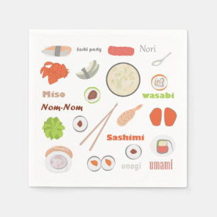 Sushi Party Napkins Pappersservett