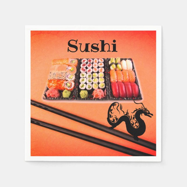 Sushi Party Napkins Pappersservett (Framsidan)