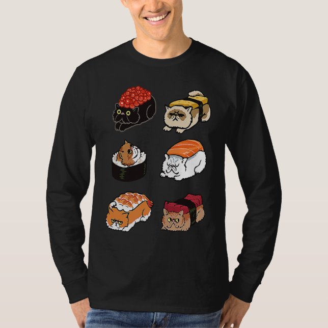SUSHI PERSISK KATT FÖR KATT T SHIRT (Framsida)