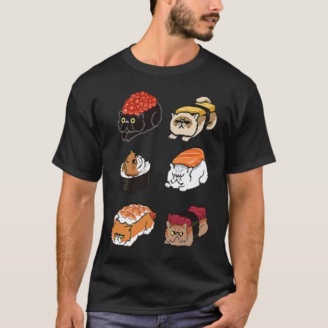 SUSHI PERSISK KATT FÖR KATT T SHIRT (Framsida)