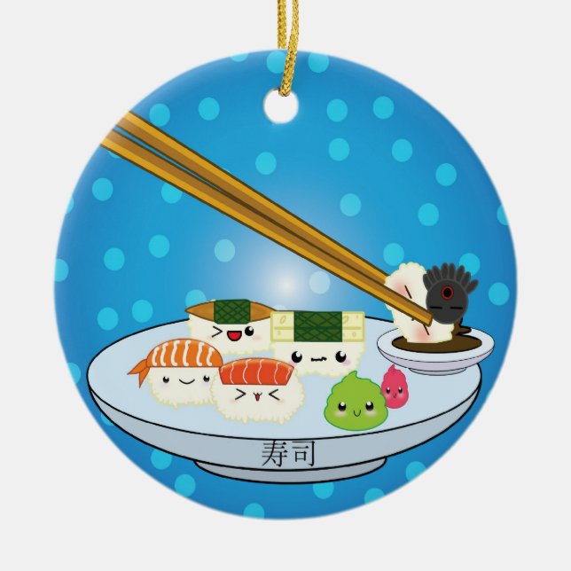 Sushi Platter DBL Sided Ornament (Framsidan)