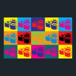 Sushi Pop Art Poster<br><div class="desc">Sushi Pop Art. Om Sushi är din hobby,  ockupation eller besatthet,  visa den med underbara sushi t-shirts,  mugg,  klistermärken med mera. De är också underbara gåvor till andra Sushi fläkt!</div>