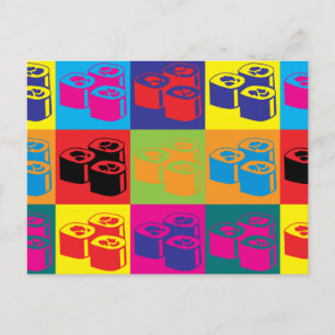 Sushi Pop Art Vykort