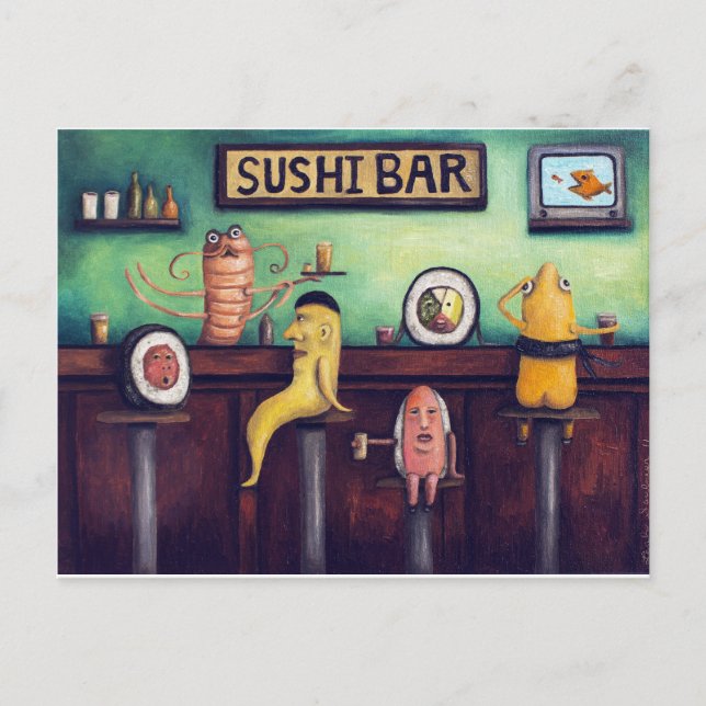 Sushi Pub Vykort (Framsida)