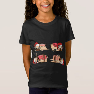 Sushi Pug jul Pajama Cute Japansk Food Hund T Shirt