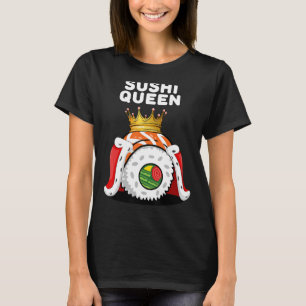 Sushi Queen Womens Sushi Älskare Shirt Japansk mat T