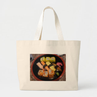 Sushi Raw Food Japansk Meal Delicious Serving Jumbo Tygkasse