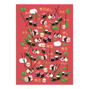 Sushi Red Fototryck