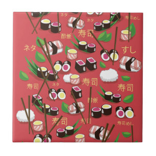 Sushi Red Kakelplatta