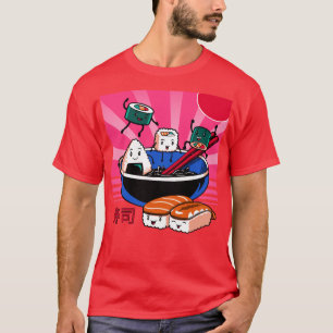 Sushi Retro-Roligt T Shirt