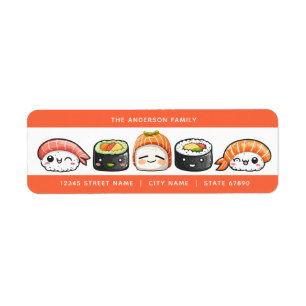 Sushi Returetiketters Returadress Etikett
