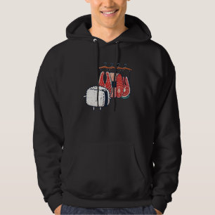Sushi Ris Valj Klader Japansk Mat Man Kvinna Hoodie