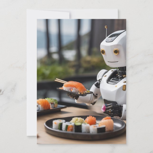 Sushi-robotinbjudan Inbjudningar (Framsida)