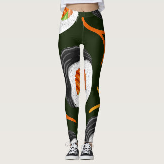 Sushi Roll Athletic Yoga Leggings