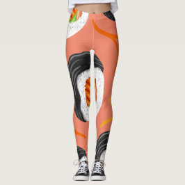 Sushi Roll Athletic Yoga Leggings
