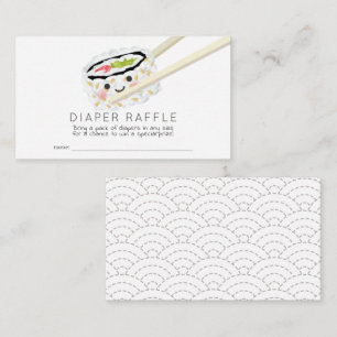 Sushi Roll Baby Shower Diaper Raffle Biljett Tilläggskort