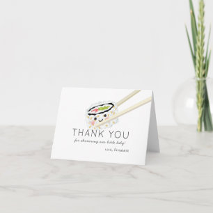 Sushi Roll Baby Shower Tack Kort