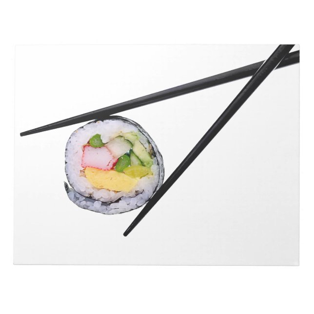 Sushi Roll & Chopsticks - Anpassad mall Anteckningsblock (Framsida)