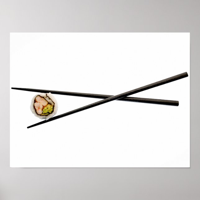 Sushi Roll & Chopsticks - Anpassad mall Poster (Framsidan)
