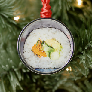 Sushi roll Fish and ris Julgransprydnad Metall