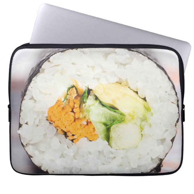 Sushi roll Fish and ris Laptop Fodral (Framsidan)