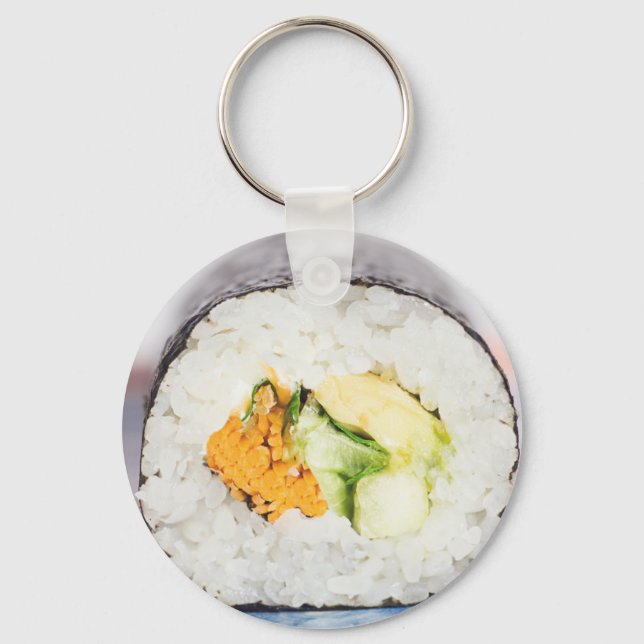 Sushi roll Fish and ris Nyckelring (Framsida)
