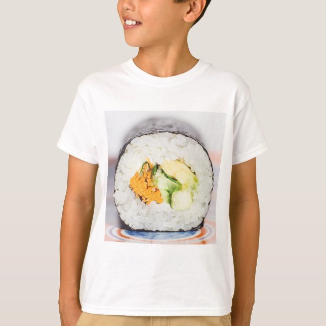 Sushi roll Fish and ris T Shirt (Framsida)