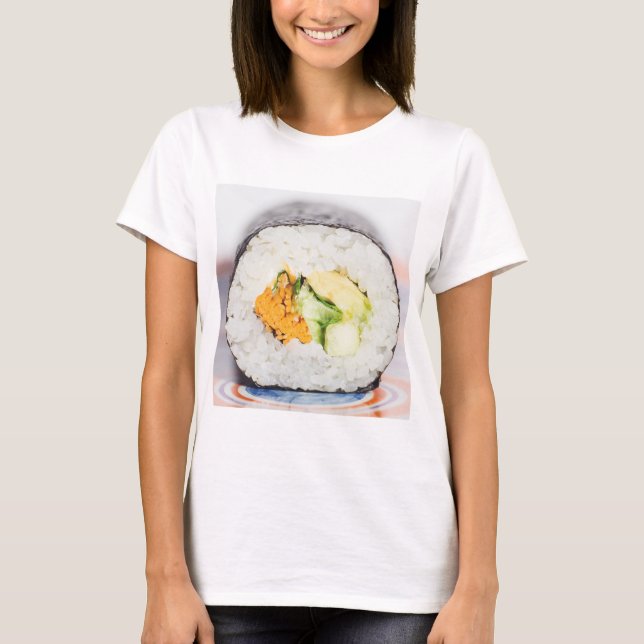 Sushi roll Fish and ris T Shirt (Framsida)