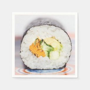Sushi roll Fish och ris Pappersservett