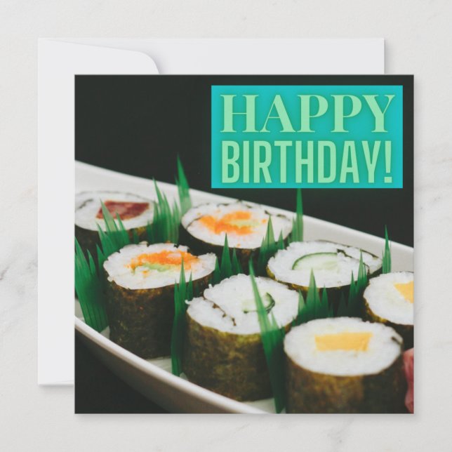 Sushi Rolls Grattis på födelsedagen Card (Framsida)