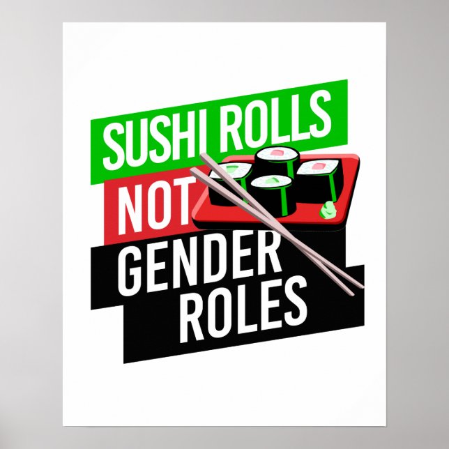 Sushi Rolls inte Gender Roles Poster (Framsidan)