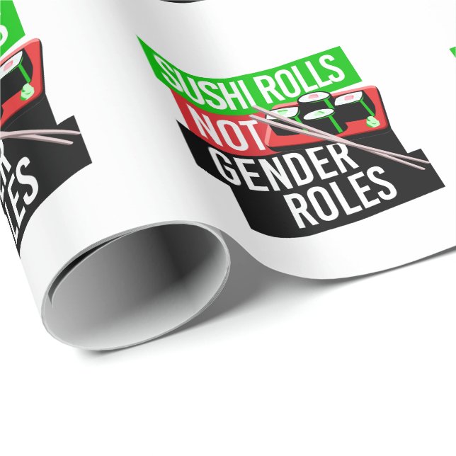Sushi Rolls inte Gender Roles Presentpapper (Rullad Hörn)