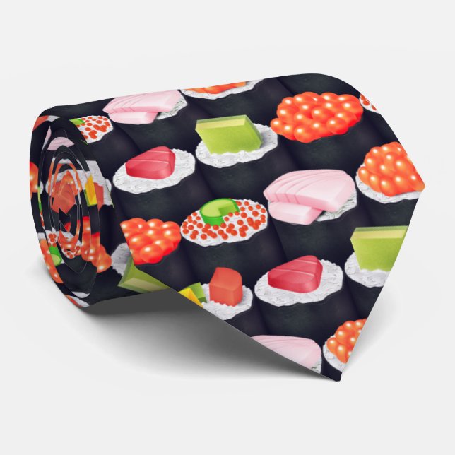 Sushi rolls manar herrkläder neckties nacke slips (Rullad)