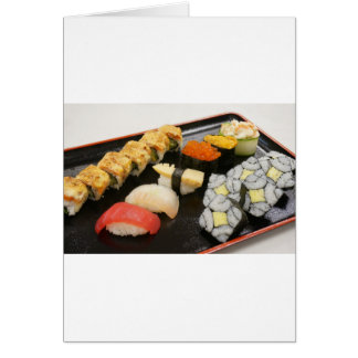Sushi-rullar Sesam Ingefära Wasabi Japan Köket Hälsningskort