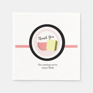 Sushi Rulle Lax Födelsedagsrestaurang Pappersservett