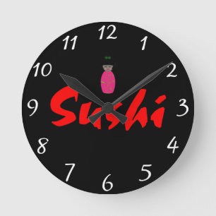 Sushi Rund Klocka