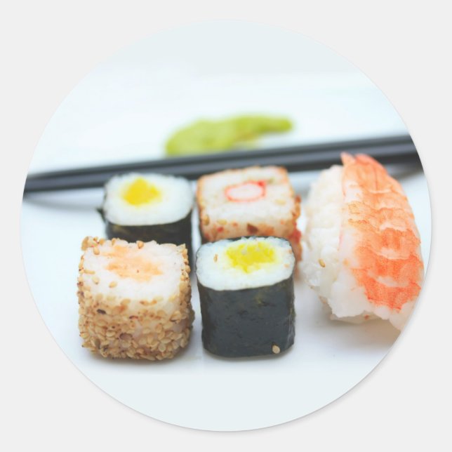 Sushi! Runt Klistermärke (Framsida)