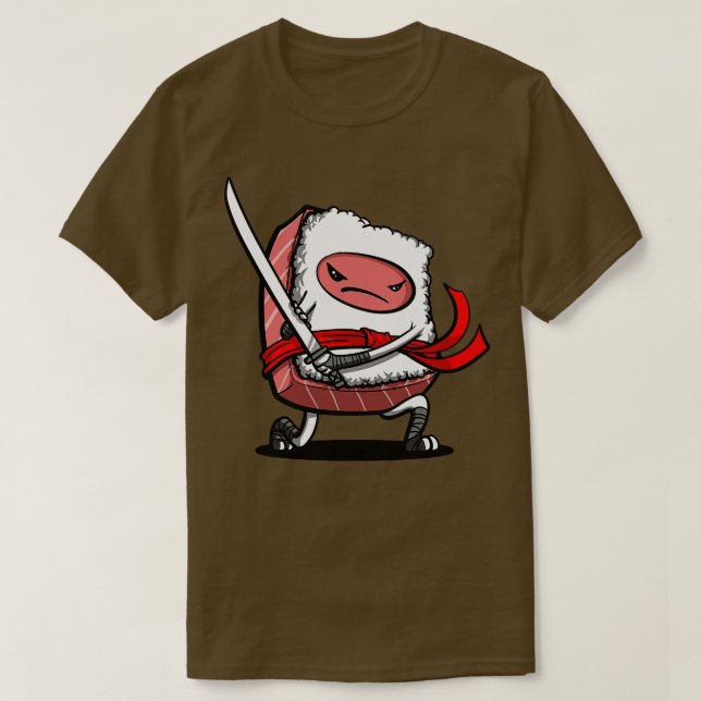Sushi Samurai Ninja T Shirt (Design framsida)