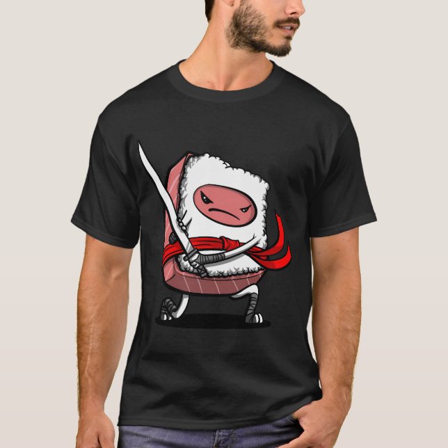 Sushi Samuraj Ninja T Shirt (Framsida)