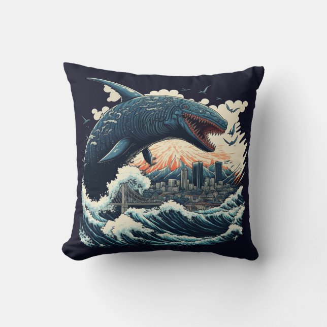 Sushi Shark Monster attackerade staden Kudde (Framsida)