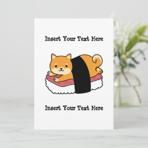 Sushi Shiba Inu - Cute Hund Japansk mat Julkort